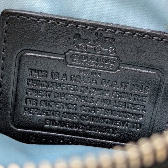 COACH Black Signature Canvas and Leather Swingpack Crossbody Bag Women's - Picture 5 of 5